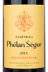 Контрэтикетка вина Chateau Phelan Segur Saint-Estephe 2015 1.5 л