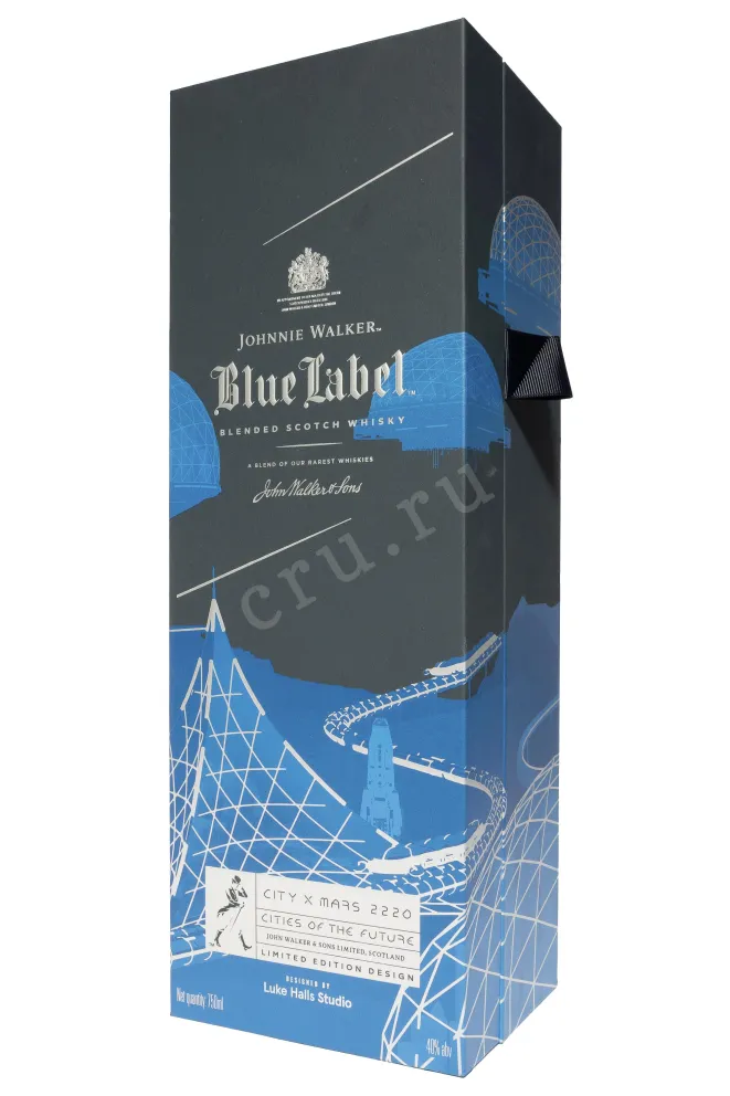 Подарочная коробка Johnnie Walker Blue Label City X Mars in gift box 0.75 л