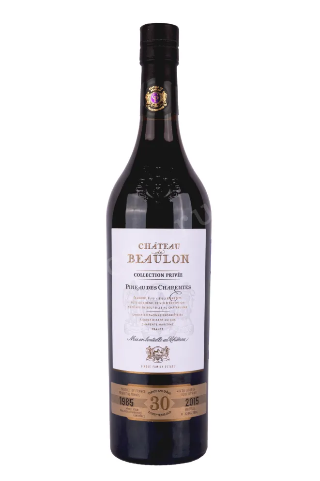Пино де Шарант Chateau De Beaulon Pineau Des Charentes Collection Privee red 1985 0.75 л