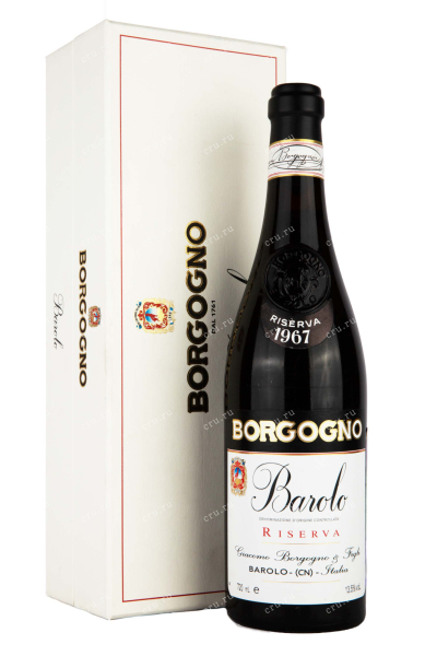 Вино Borgogno Barolo Riserva with gift box 1967 0.72 л