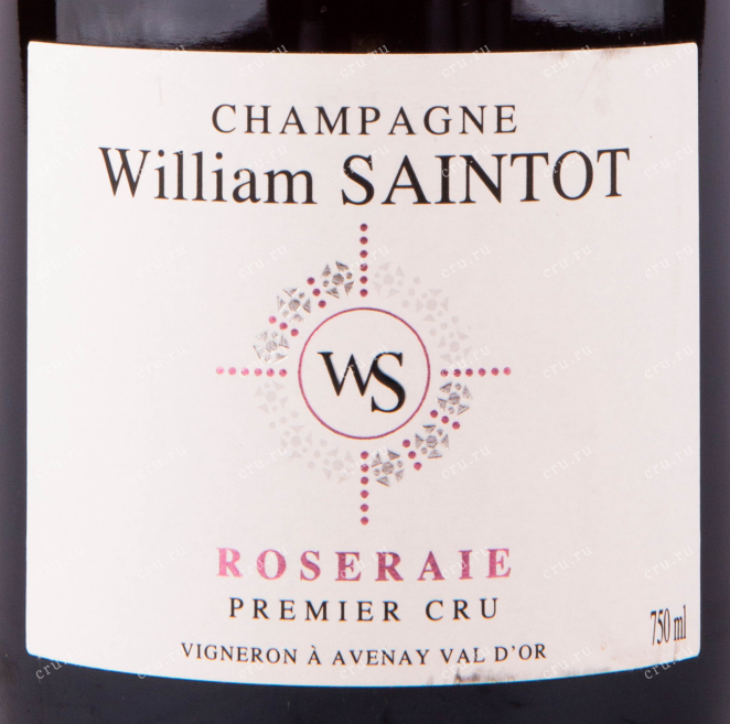 Этикетка игристого вина William Saintot Roseraie Premier Cru 0.75 л