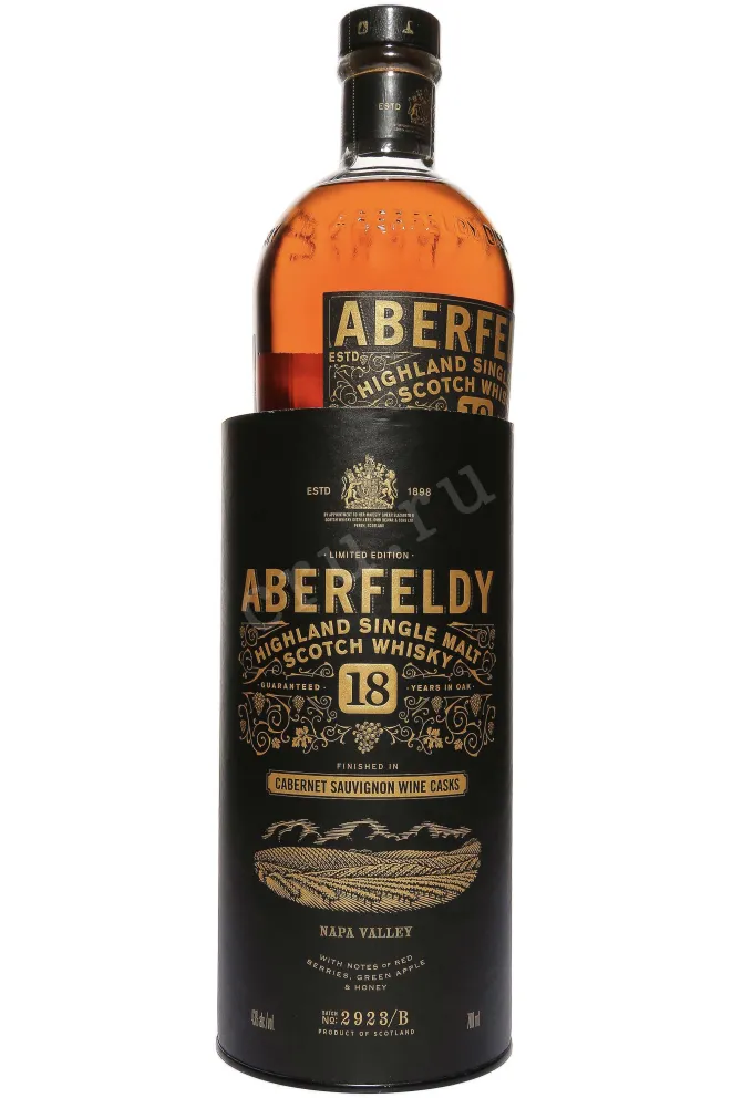 В тубе Aberfeldy 18 Years Old Cabernet Sauvignon Wine Cask Finished in tube 0.7 л