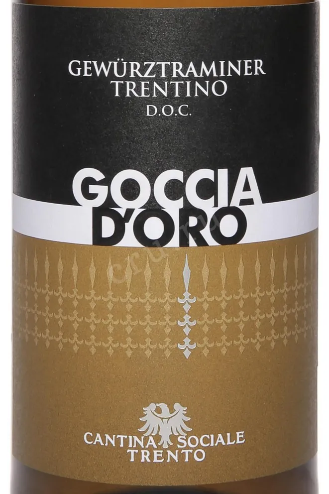 Этикетка Cantina di Trento Goccia D'Oro Gweurztraminer Trentino DOC 2023 0.75 л