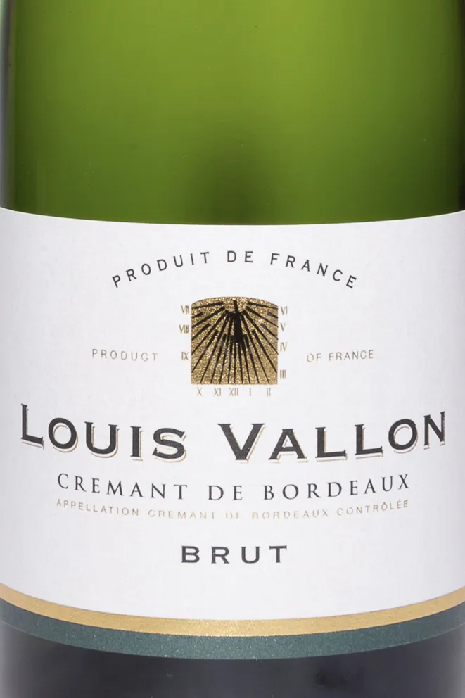 Этикетка Louis Vallon Cremant de Bordeaux in gift box 2023 0.75 л