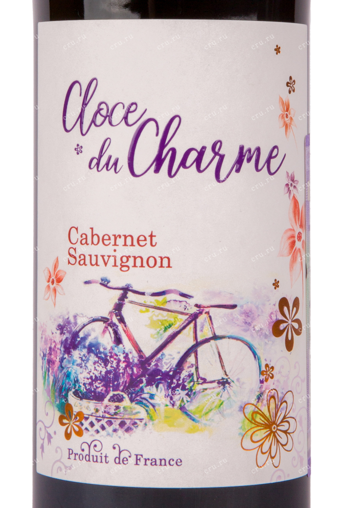 Этикетка вина Celliers Jean d'Alibert Cloce du Charme Cabernet Sauvignon Pays d'Oc IGP 0.75 л