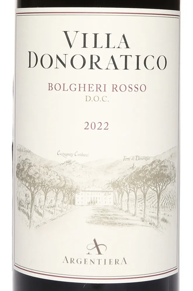 Этикетка Argentiera Villa Donoratico 2022 0.75 л