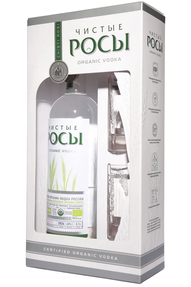 Набор с бокалами Chisti Rosi in gift box with 2 glasses 0.7 л