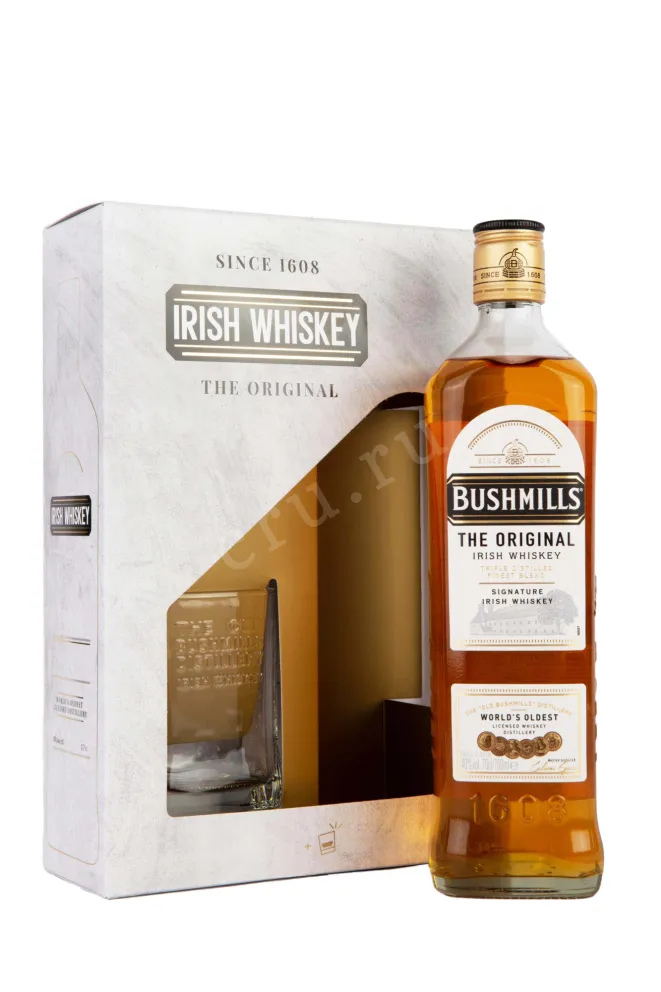 Виски Bushmills Original in gift box + 1 glass  0.7 л