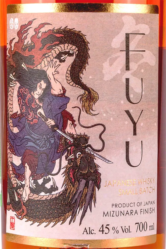 Этикетка Виски купажир. Фуйю Мизунара Финиш 45% 0,7л Япония