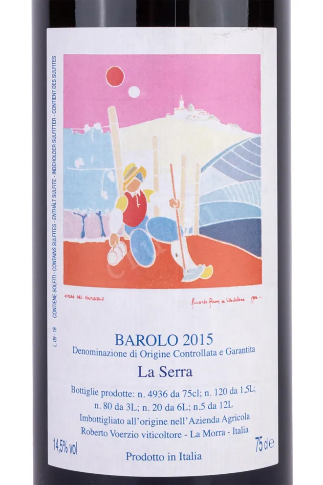 Этикетка Barolo La Serra 2015 0.75 л