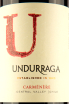 Этикетка вина Ундуррага Карменер 0,75