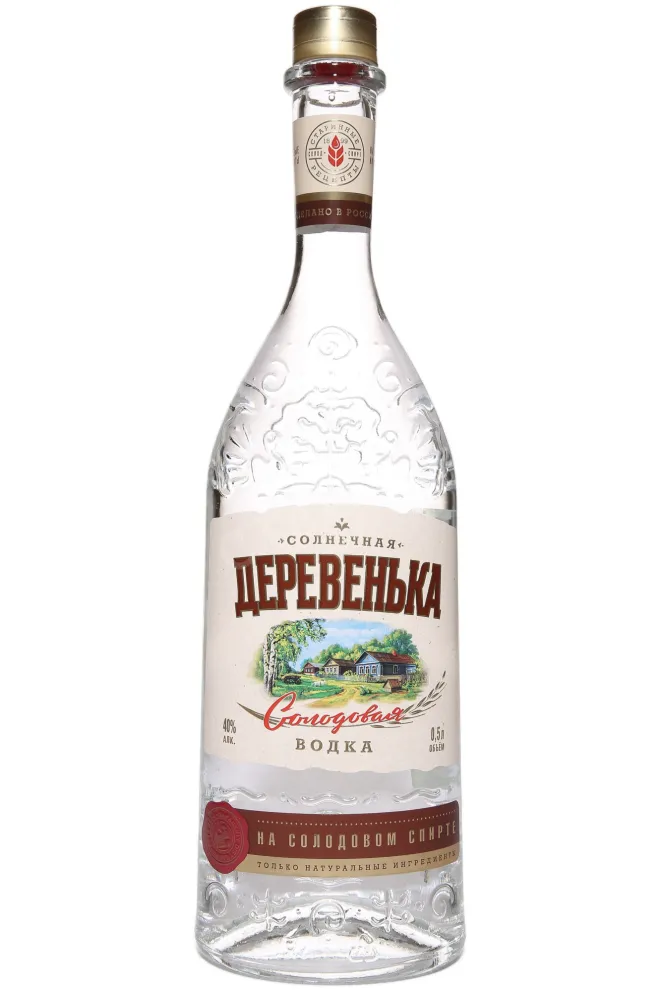 Водка Солнечная Деревенька Солодовая  0.5 л