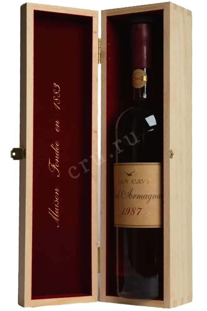 В деревянной коробке Jean Cave Vieil Armagnac 1987 AOC wooden box 1987 0.7 л
