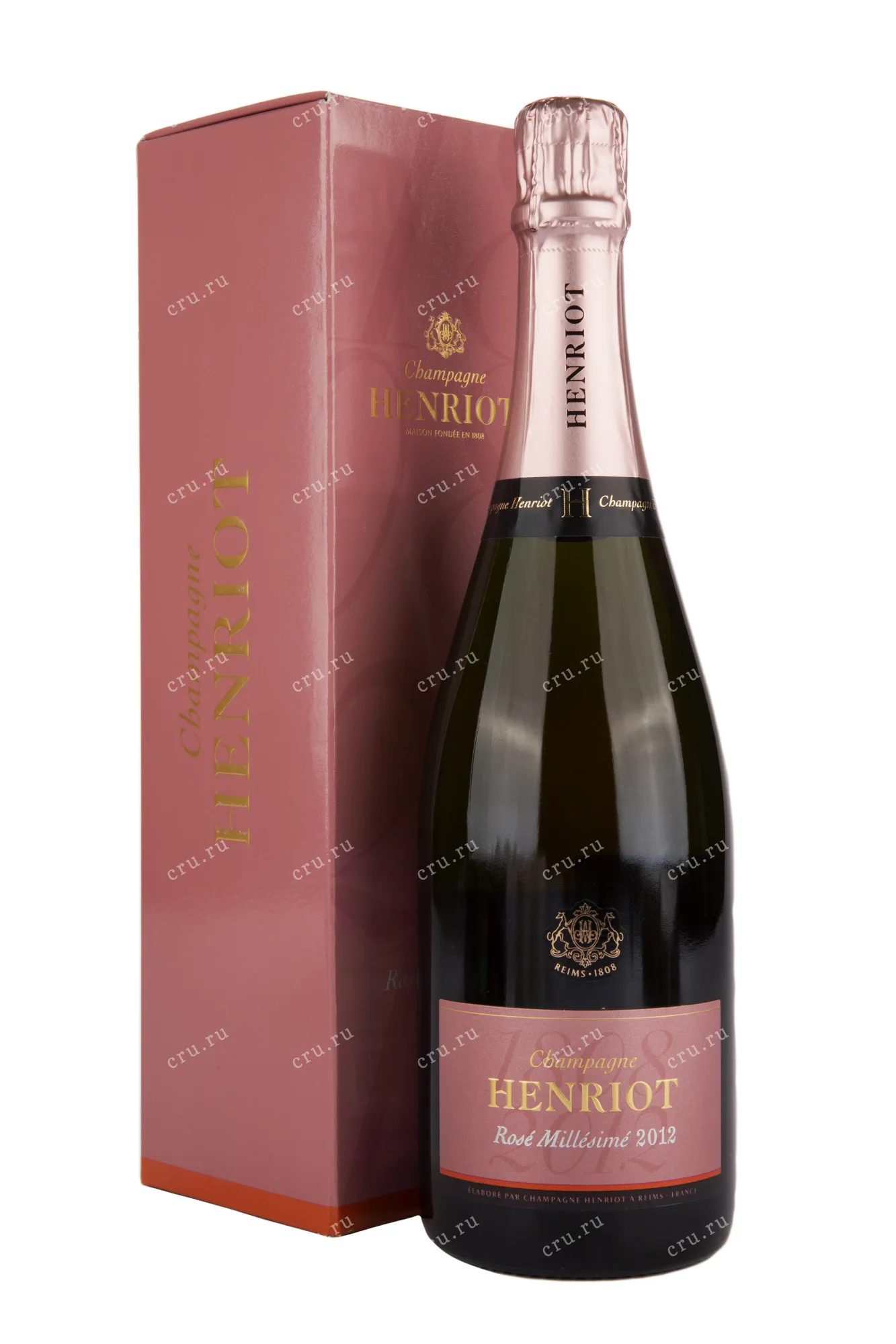 Фото — Шампанское Henriot Millesime Rose Brut gift box 2012 0.75 л