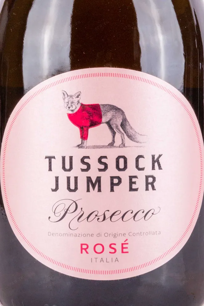 Этикетка Tussock Jumper Prosecco DOC Rose Brut 0.75 л