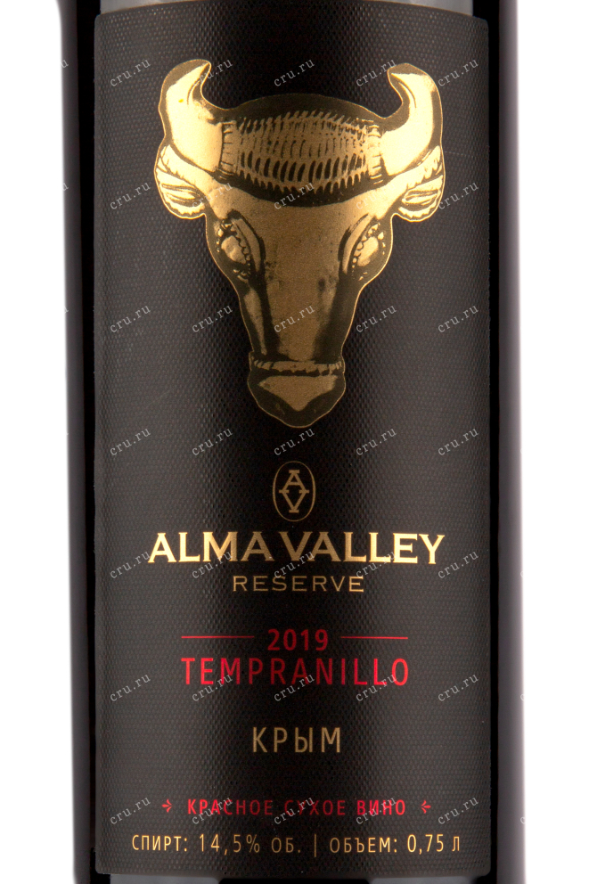 Этикетка вина Алма Велли Темпранильо Резерв 2019 0.75