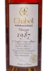 Этикетка Chabot 1987 0.7 л