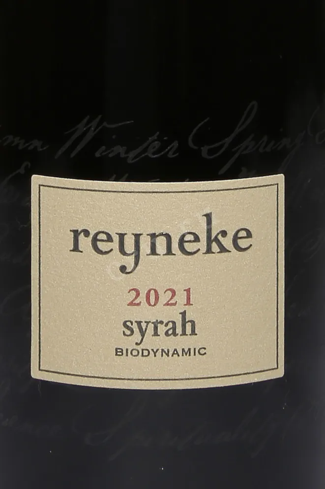 Этикетка Reyneke Syrah 2021 0.75 л
