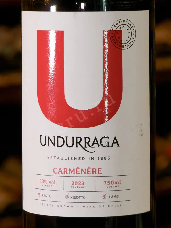 В магазине Крю Профи Undurraga Carmenere 2023 0.75 л