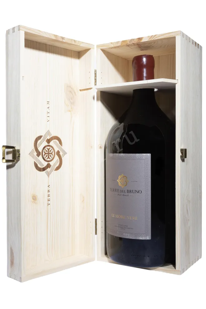 В деревянной коробке Terre del Bruno Le More Nere Toscana IGT in wooden box 2021 3 л