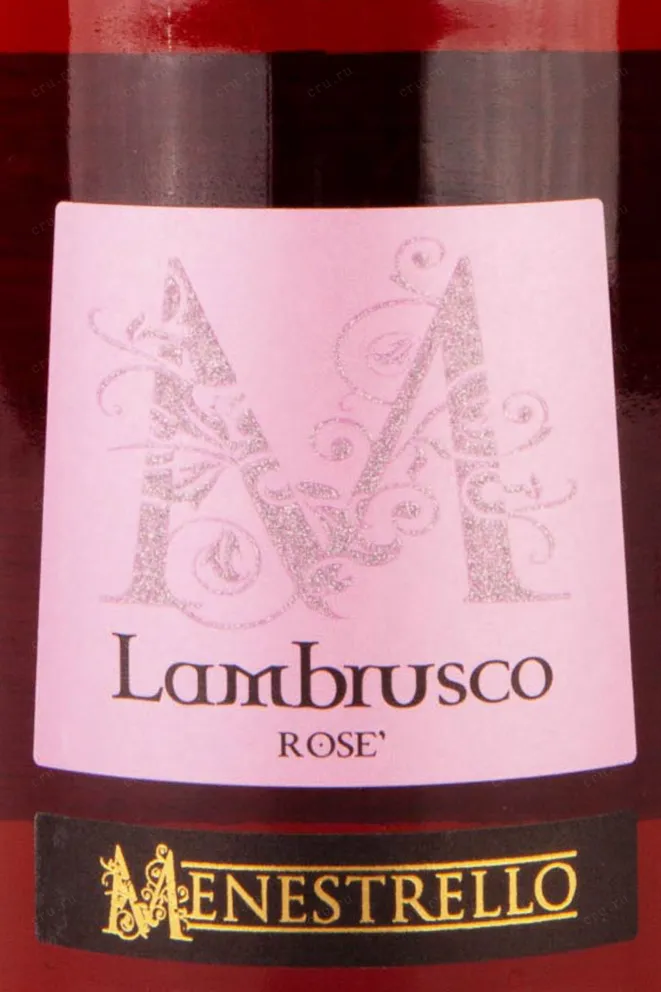 Этикетка Lambrusco Menestrello Rose 2018 0.75 л