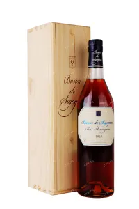 Арманьяк Armagnac Baron de Sigognac wooden box 1963 0.7 л