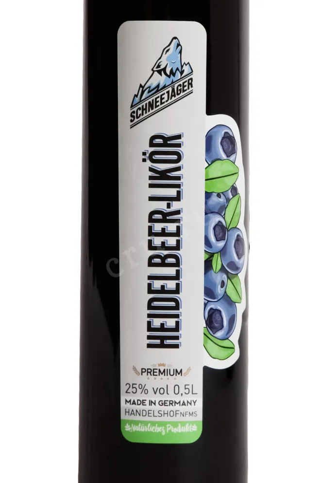 Этикетка Schnee Jager Heidelbeer-Likor 0.5 л