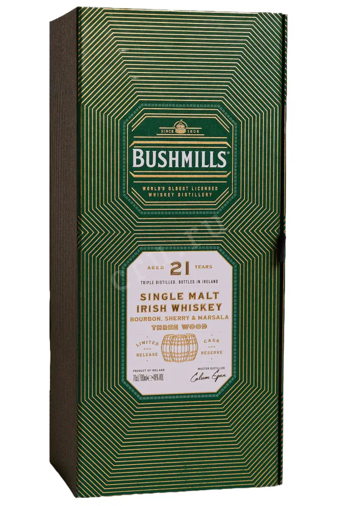 Подарочная коробка Bushmills 21 Years Single Malt 2023 0.7 л