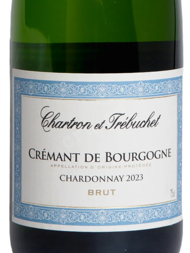 Этикетка Chartron et Trebuchet Cremant de Bourgogne Chardonnay Brut in gift box 2023 0.75 л
