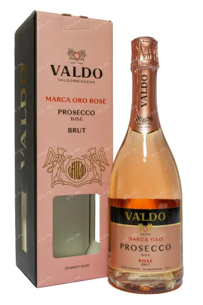 Игристое вино Valdo Marca Oro Rose Brut Prosecco in gift box 2023 0.75 л