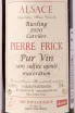 Этикетка Pierre Frick Riesling Carriere 2020 0.75 л