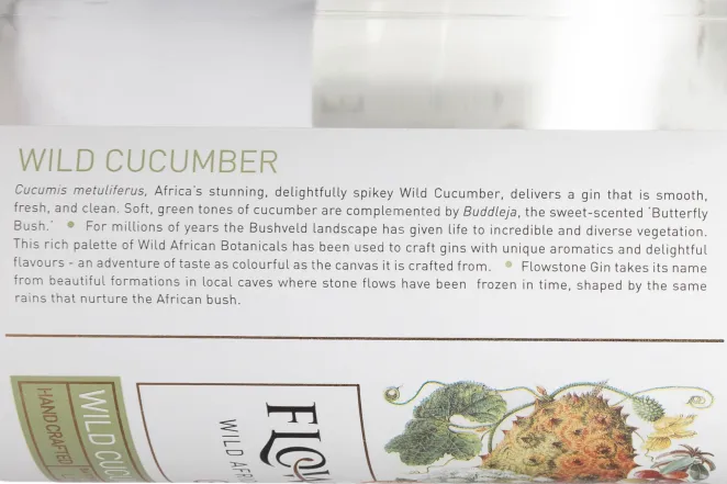 Контрэтикетка Flowstone Wild Cucumber in gift box 0.75 л