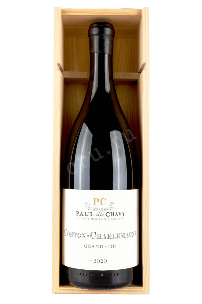 В деревянной коробке Paul Chavy Corton-Charlemagne Grand Cru wooden box 2020 1.5 л