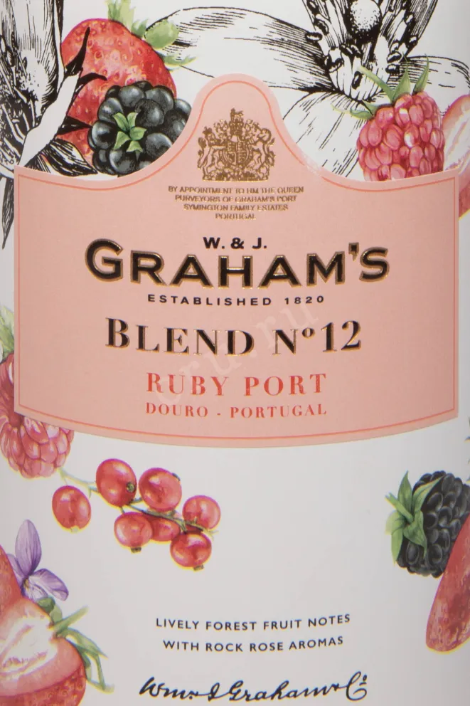 Этикетка Grahams Blend No. 12 Ruby Port 2023 0.75 л