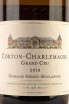 Этикетка Domaine Genot-Boulanger Corton-Charlemagne 2018 0.75 л