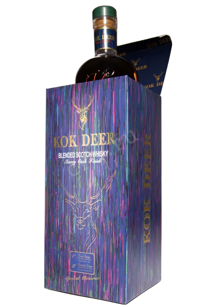 В подарочной коробке Kok Deer Sherry Cask Finish Blended Scotch Whisky in gift box 0.7 л