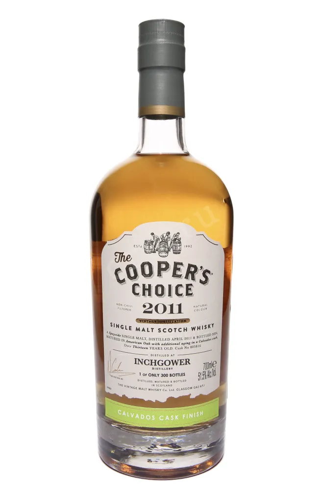 Бутылка The Cooper's Choice Inchgower Calvados Cask Finish in gift box 2011 0.7 л