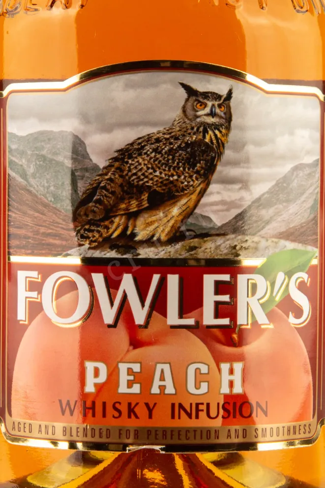 Этикетка Fowlers Peach semi-sweet 0.5 л