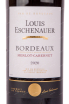 Этикетка вина Louis Eschenauer Bordeaux AOC 0.75 л