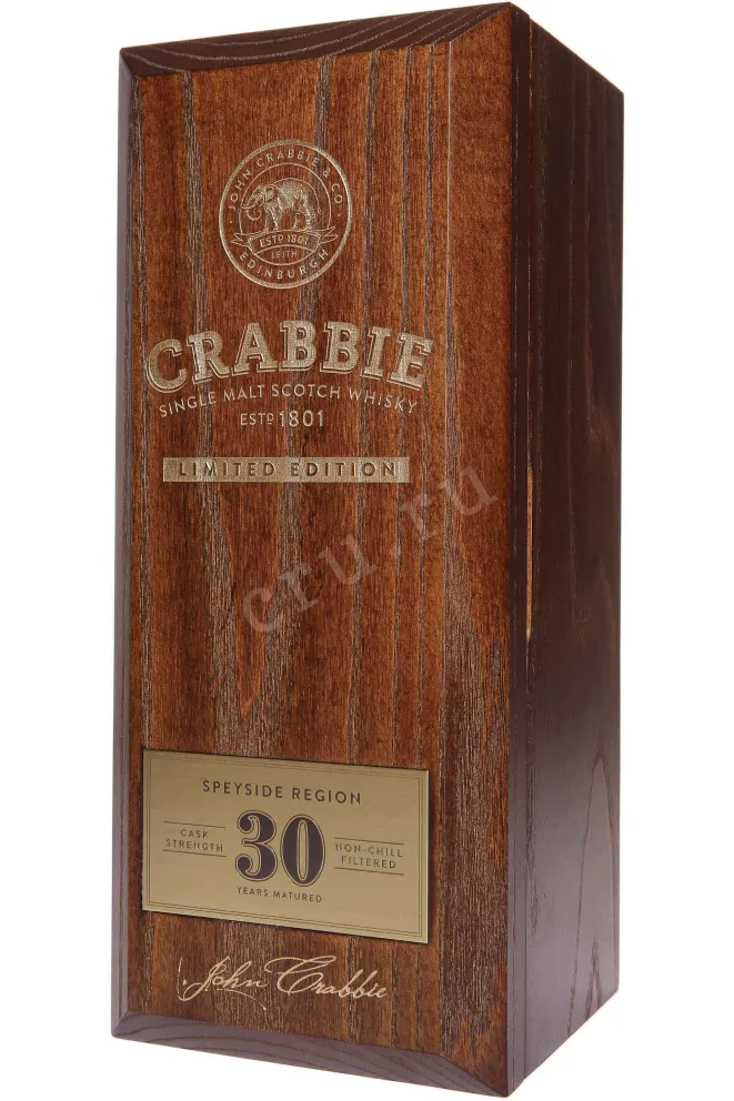 Деревянная коробка Crabbie 30 Years Old Limited Edition in gift box 0.7 л