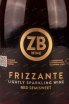 Этикетка ZB wine Frizzante Red 2021 0.75 л