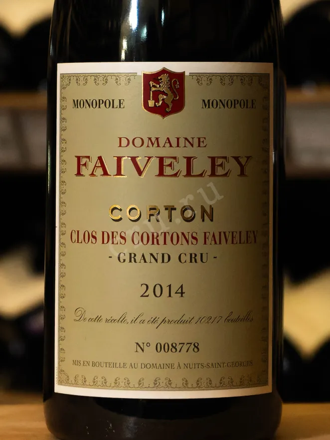 В магазине Крю Профи Domaine Faiveley Corton Gran Cru Clos de Corton Faiveley 2014 0.75 л