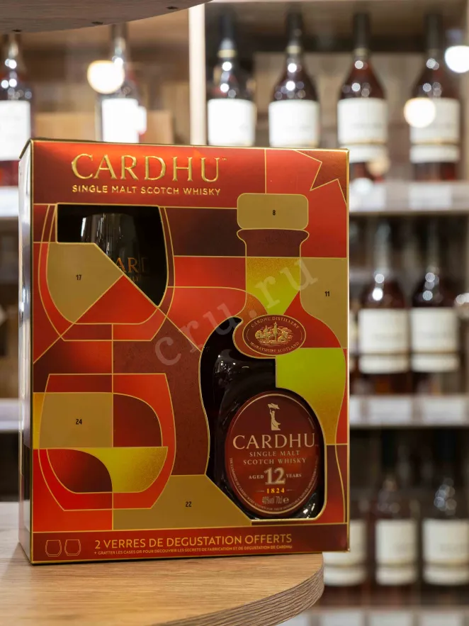 В магазине Крю Профи Cardhu 12 Years Single Malt in gift box with 2 glasses 0.7 л