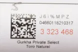 Контрэтикетка Gurkha Private Select Toro Natural Ron Abuelo
