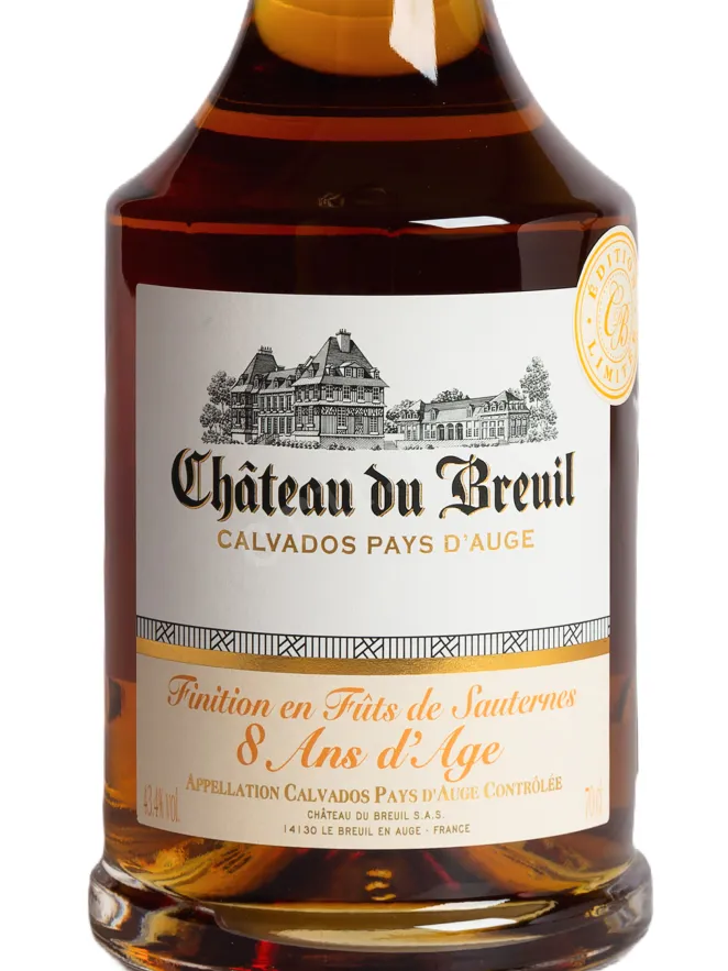 Этикетка Chateau du Breuil Finition en Futs de Sauternes 8 Ans d'Age in gift box 0.7 л