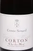 Этикетка Comte Senard Grand Cru Monopole Corton Clos des Meix AOC 2009 0.75 л