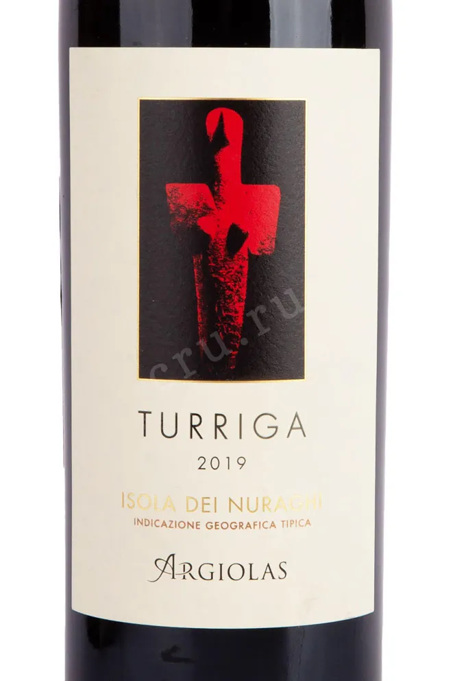 Этикетка Turriga Isola dei Nuraghi wooden box 2019 1.5 л