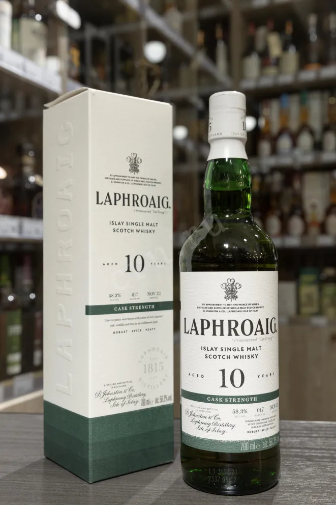 В магазине Крю Профи Laphroaig Cask Strength 10 Years Old in gift box 0.7 л