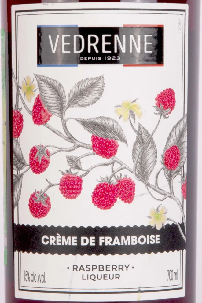 Контрэтикетка Vedrenne Creme de Framboise 0.7 л