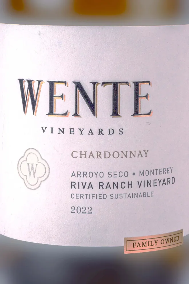 Этикетка Wente Riva Ranch Chardonnay 2022 0.75 л